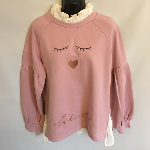 Ted Baker Tops - Sale Ted Baker Sweatshirt Face Logo Pink Sz 10